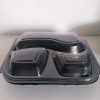 Caserola neagra 3 compartimente 50/set