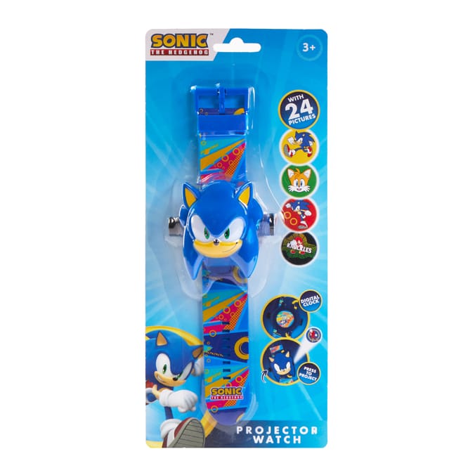 Ceas cu proiectie model Sonic pentru copii
