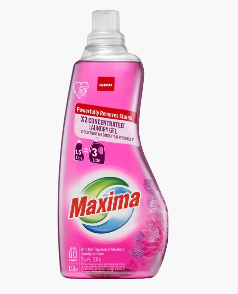 Sano Maxima Gel x2 Concentrat Soft Silk 1,5L detregent haine superconcentrat